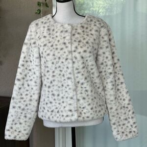 Cat & Jack Cream and Gray Teddy Jacket